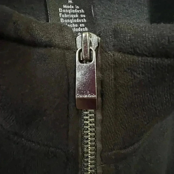 Calvin Klein Jeans Men’s long sleeve full zip mock neck black jacket, size M - Picture 4 of 7